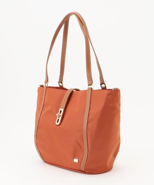 LA BAGAGERIE ひねり金具付きエレガンストート　Mサイズ レンガブラウン