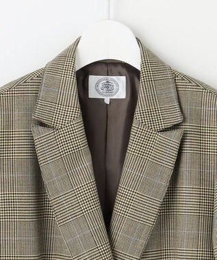 J.PRESS LADIES S モナベールツイル チェック ダブル ジャケット ブラウンチェック系