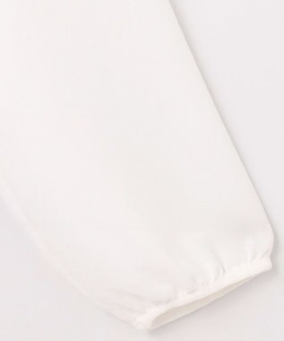 ANY SIS 【洗える】フロントプリーツシフォン ブラウス オフ