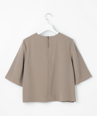 自由区 【セットアップ対応・洗える】フリンジジャガード ブラウス モカ
