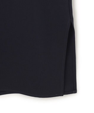 BEIGE， 【洗える】JASMINE / スタンドカラージップブラウス Navy