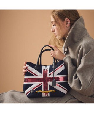 A.D.M.J. 【魔法のように軽い】マジックライト/ユニオンジャックキューブトート25cm MARINO