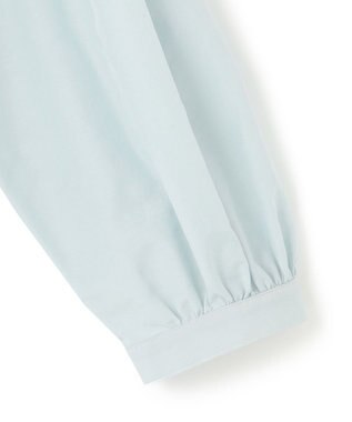 23区 【洗える】コットンシルクローン スキッパー ブラウス スカイブルー系