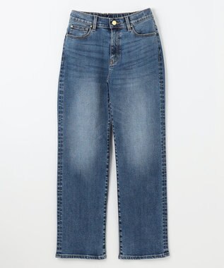 ANY L 【洗濯機可/ウエストゴム/ストレッチ】ストレートデニムパンツ インディゴ