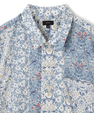 JOSEPH HOMME 【LIBERTY】 パッチワークリバティ 半袖シャツ サックスブルー系3