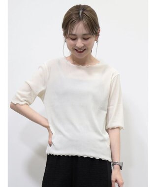 AMERICAN HOLIC シアーベロアＴシャツ Ivory