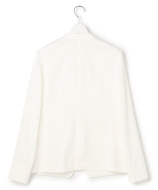 23区 【先行予約】アイアスマットストレッチ ノーカラージャケット ホワイト系