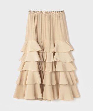 GRACE CONTINENTAL ティアードフリルスカート ベージュ