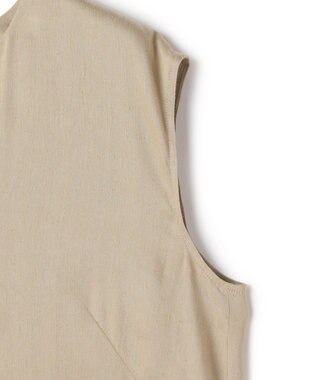 BEIGE， MICA / リネンブレンドノースリーブロングドレス  L.Taupe