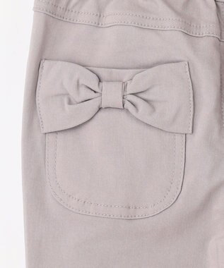 ANY KIDS 裾リボンストレート パンツ グレージュ
