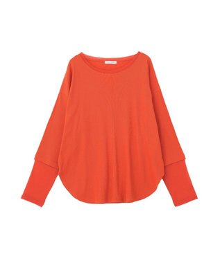 Green Parks 袖チュールリブプルオーバー Orange