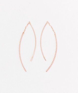 Phoebe 【K10RG】クロスラインアメリカンピアス　ローズゴールド ローズゴールド