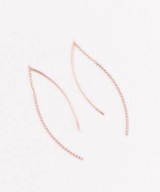 Phoebe 【K10RG】クロスラインアメリカンピアス　ローズゴールド ローズゴールド