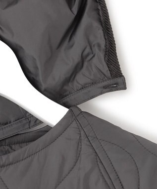 23区 L 【洗える/撥水加工】中綿 ロング パディング アウター グレー系