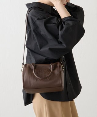 russet 《composition》レザー2WAYミニボストンバッグ(CE-1684) D.Brown