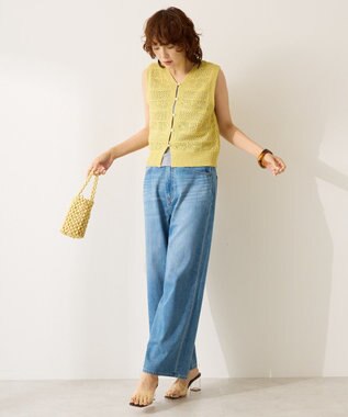 AMERICAN HOLIC 【前後2WAY】レース編みニットベスト Pistachio