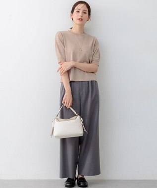 組曲 ブロードノット2WAYソフトショルダー バッグ アイボリー系