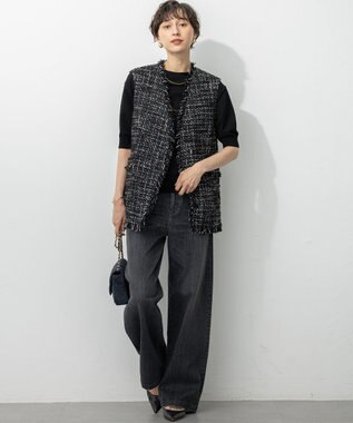 23区 S 【滝沢眞規子さん着用/VERY掲載/洗える】23区DENIM ストレッチ ワイドパンツ グレー系