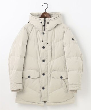 JOSEPH ABBOUD MOUNTAIN  【サスティナブル/ECO撥水/ECOファー/9ポケット/男女兼用】Pe/Nyピーチ ダウンコート アイボリー系