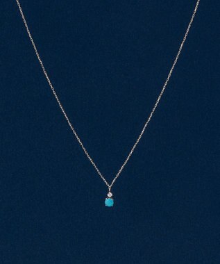  【K10】ジュエルラックネックレス　ターコイズ/12月誕生石/天然石/全長:40cm