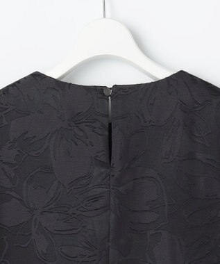 自由区 L 【カタログ掲載・セットアップ対応】フラワーオパールプリントブロッキング ブラウス ネイビー