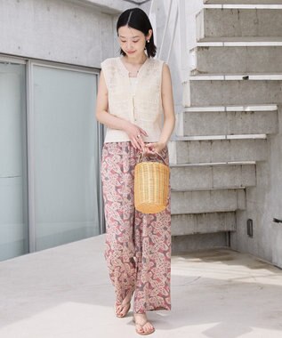 AMERICAN HOLIC 【前後2WAY】レース編みニットベスト Ivory