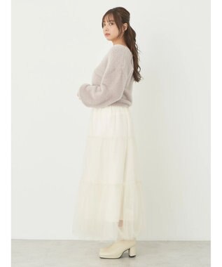 earth music&ecology マルチｗａｙチュールスカート Ivory