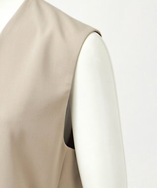 23区 【エステータ】ライトダブルクロス ジレ グレージュ