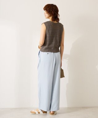 AMERICAN HOLIC 【前後2WAY】レース編みニットベスト Charcoal Gray