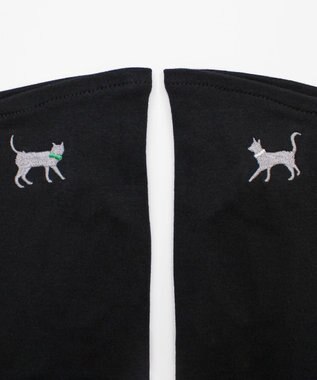 ORuKuBET 【WOMEN】 おさんぽねこ刺繍UVグローブ / UVカット / 猫グッズ グレー