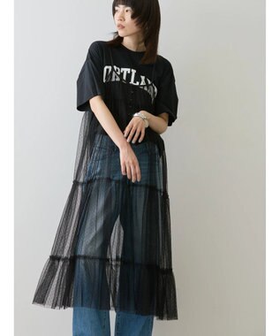 AMERICAN HOLIC チュールキャミワンピース Black