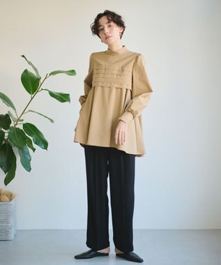 #Newans 【ANSWER for Co-Creation】ラインデザインチュニック キャメル系