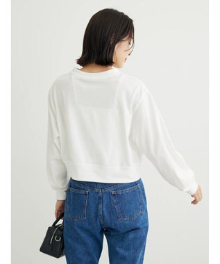 Green Parks ・ＥＬＥＮＣＡＲＥ　ＤＵＥシャーリング袖プルオーバー Off White