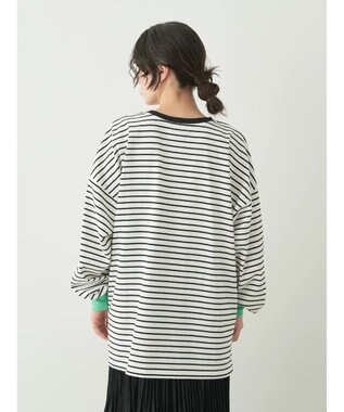 earth music&ecology トリカラーボーダーロンＴＥＥ Off White