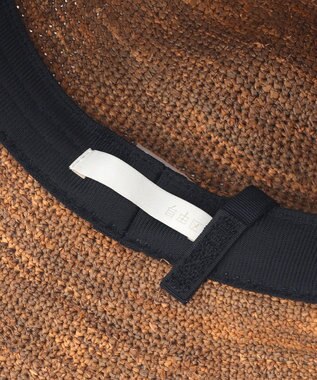 自由区 ラフィア ハット ブラウン