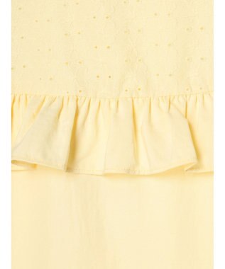 earth music&ecology デコルテレースフリルブラウス Yellow