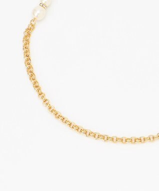 自由区 リングチェーンパールネックレス ゴールド系