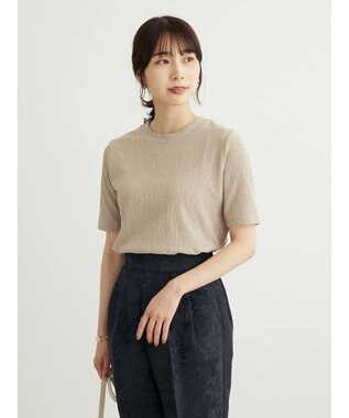 Green Parks BEST PRICE  ５分袖プリーツ加工プルオーバー Beige