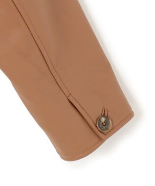 23区 L ラムレザー ステンカラー ジャケット キャメル系