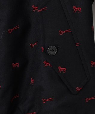 J.PRESS MEN エンブロイダリーゴルフジャケット ネイビー系