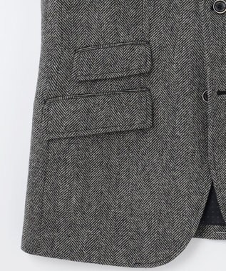 JOSEPH ABBOUD 【リラックスサイズ】ラムウールツィード ジャケット グレー系7