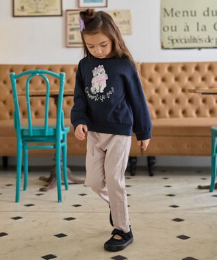 ANY KIDS ネコプリント トレーニャー ネイビー