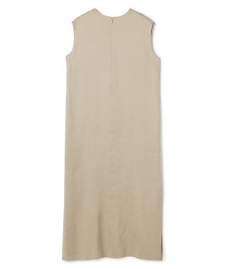 BEIGE， MICA / リネンブレンドノースリーブロングドレス  L.Taupe