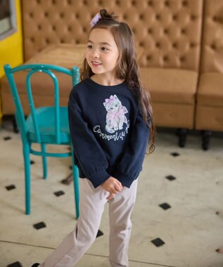 ANY KIDS ネコプリント トレーニャー ネイビー