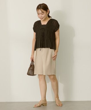 AMERICAN HOLIC 【前後2WAY】フロントリボンブラウス Black