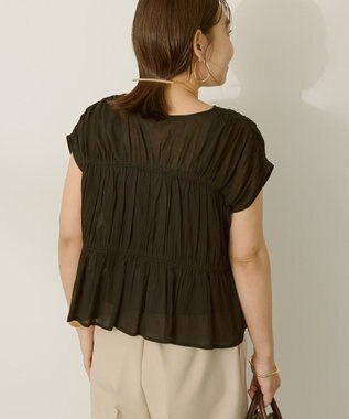 AMERICAN HOLIC 【前後2WAY】フロントリボンブラウス Black