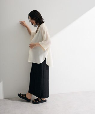 Green Parks 【WEB限定】開襟シアージャケット風シャツⅡ Gray