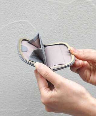 FOLNA RD ショート天溝がま口 財布 グレー