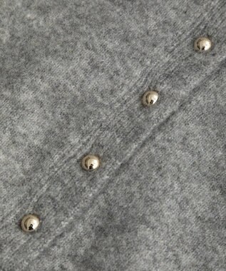 Green Parks 金釦ポロシャツニットワンピース Gray Mixture