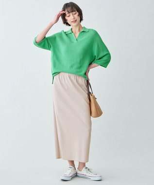 ANY テレコナロースカート ライトベージュ